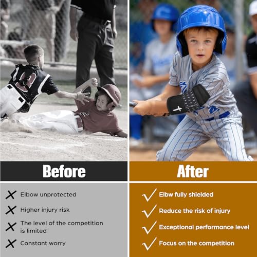 Chicingyou Protective Elbow Guard for Baseball Softball Sports Youth Elbow Guard with Adjustable Strap - style: Christian Faith Cross