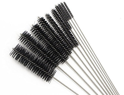 Eboot 10 Pcs 8.2 Inch Tube Cleaning Brushes Nylon Cleaner Brush Long Sink Drain Pipe Cleaning Brushes 10 Different Diameters for Bottle Straw Tumbler Home Sink Plumbing