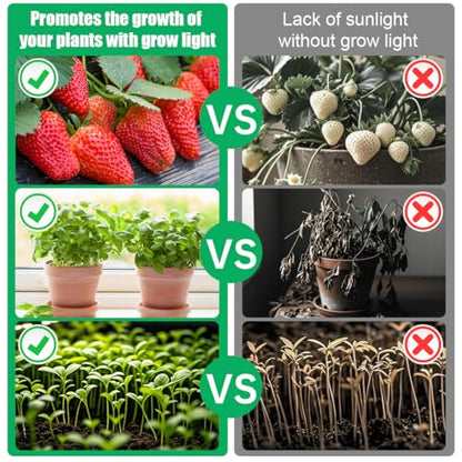 RooTrimmer Seed Starter Tray Unit, 5-Tier Plant Stand with 4 LED Grow Lights & 90 Pack 2.5 Inch Clear Nursery Pots – for Indoor Gardening, Herb, Seedling Kits & Small Greenery