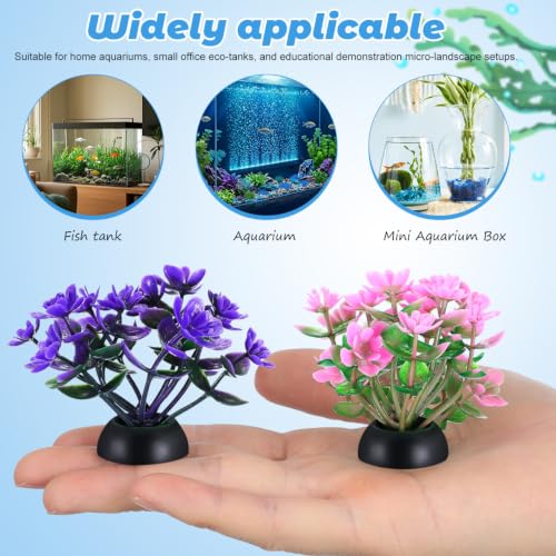 Toyvian Artificial Aquarium Plants 20PCS Plastic Aquarium Plants Mixed Styles for Fish Tank Decor | Betta Fish Tank Accessories Universal Fake Water Grass Decorations for Freshwater Tank