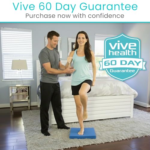 Vive Balance Pad - Foam Large Yoga Mat Trainer for Physical Therapy - color: Champion Blue
