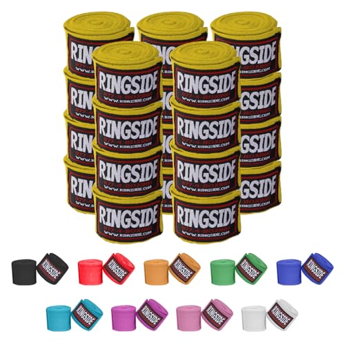 Ringside Mexican Style Boxing Hand Wraps 180" - color: Gold, size: 10 Pairs