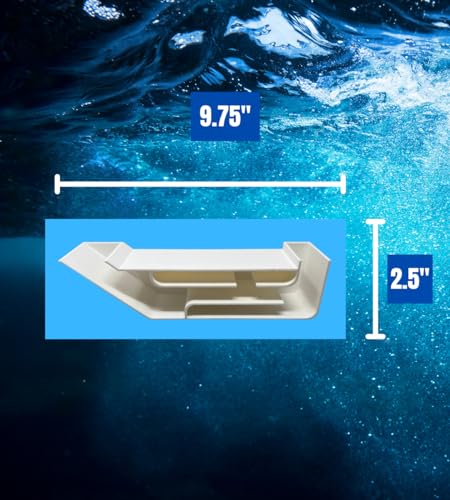 REEFSHAPE Aquarium X-Large Underground Tunnel | Fish & Shrimp Hideout for Aquariums | Unique Underground Viewing Tunnel | 9.75" X 2.5" | Made in USA (XL) (White) - color: White