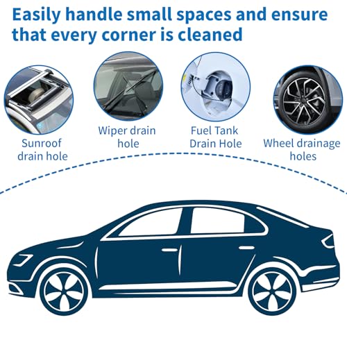 Auto Sunroof Drain Cleaning Tool, 118 Inch Long Flexible Tube Cleaning Brush, Drain Brush Pipe Cleaners for Car Sunroof Windshield Wiper Drain Hole