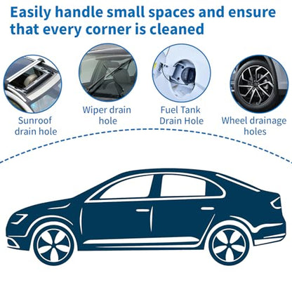 Auto Sunroof Drain Cleaning Tool, 118 Inch Long Flexible Tube Cleaning Brush, Drain Brush Pipe Cleaners for Car Sunroof Windshield Wiper Drain Hole