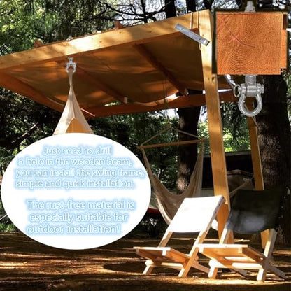 Set of 6 Permanent AntiRust Heavy Duty Swing Hangers 180° Bearing Swing 1500 LB Capacity sandbag Yoga Swing Hammock Chair,11" - size: 6 Pack