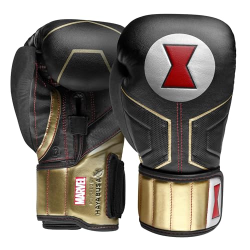 Hayabusa Marvel Hero Elite Boxing Gloves - color: Black Widow, size: 16oz