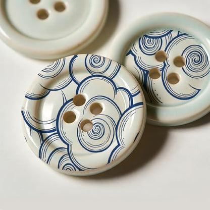 PLIGREAT 5 Pcs Cloud Underglaze Transfer for Pottery, 20.5x14.6in Ceramic Clay Transfer Paper Japanese Style Ceramic Tile Decals Blue Under Glaze Transfers for DIY Handicraft Supplies - style: Cloud