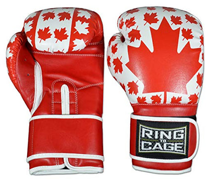 Gym Training Stand-Up Boxing Gloves - color: Canada, size: Large weighs 16oz