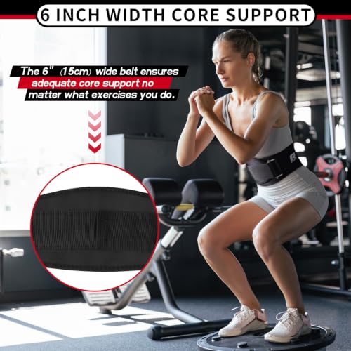 RitFit Weight Lifting Belt 6 Inch for Squats Deadlift Strength Training - color: Black, size: M(30"-36")