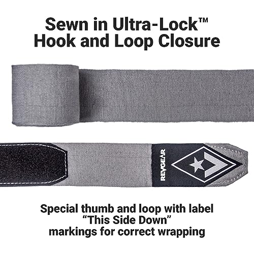 Revgear 180-Inch Elastic Hand Wraps, Granite Grey