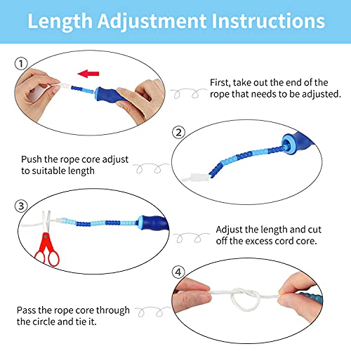 Leeboom Jump Rope, Adjustable Length Tangle-Free Segmented Soft Beaded Skipping Rope, Fitness Jump Rope for Kids, Man, and Women Weight Loss 9.2 Feet - color: Purple