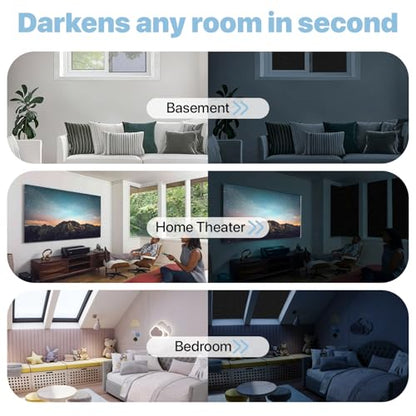Blackout Window Film, Black Aquarium Background, Black Out Windows Cling Room Darkening Sun Blocking Removable Window Covers Tint for Home17.5 x 78.7 Inches - color: Black, size: 17.5"x 78.7"