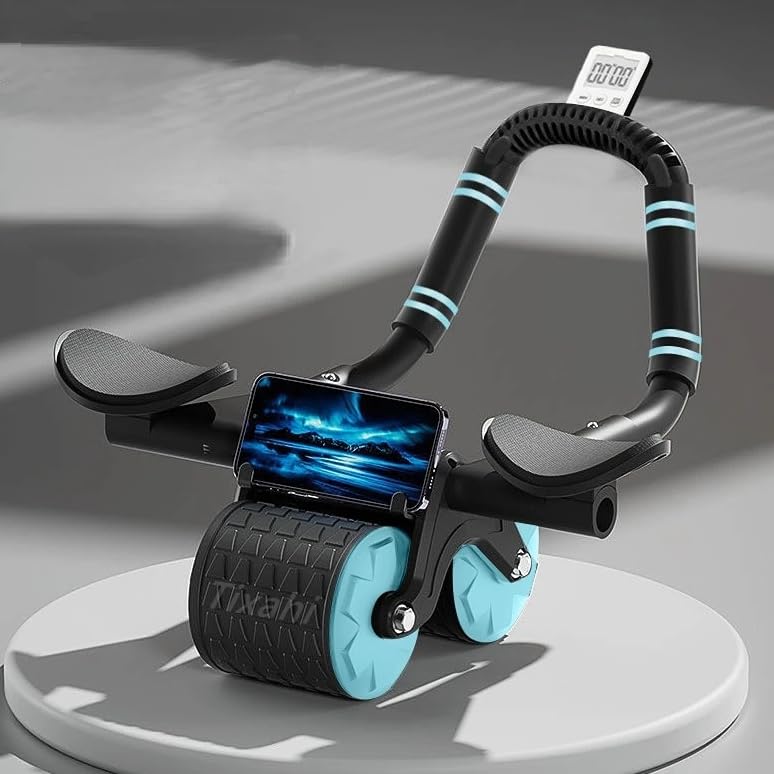 2026 Upgraded Ab Roller Wheel with Elbow Support - color: Black- Blue