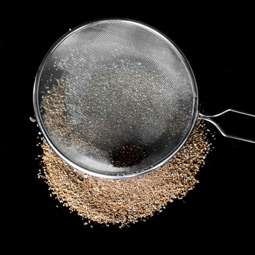 Toyvian Reptile Sand Scooper with Fine Mesh, Professional Litter Sifter for Bearded Dragons Geckos Lizards Heavy Duty Terrarium Substrate Cleaner for Sand Bedding