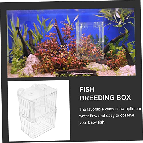 ORFOFE Separation Container 2pcs Fish Tank Nursery Box Guppy Breeding Box Fry Hatchery Incubator Practical Design