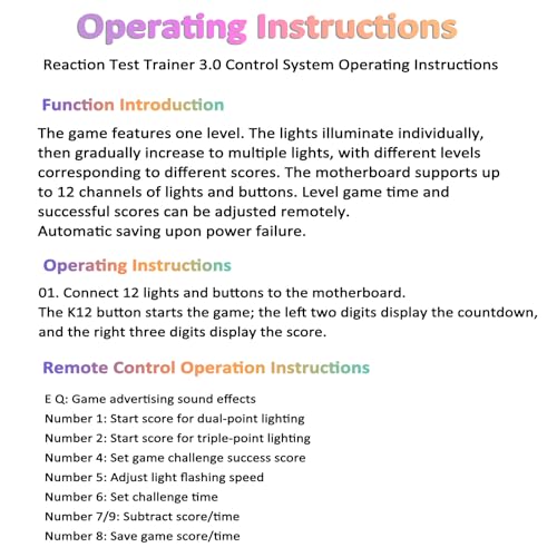 Agile Reaction Training Lamp for Desktop, Speed-Adjustable Reaction Lights with Timer & Score Counter,for Sports Training & Fun Games