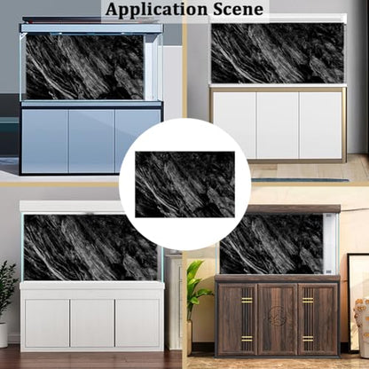 CREATCABIN Fish Tank Aquarium Background Fish Tank Background Self-Adhesive Stickers Decals Decor Home Office Aquariums Gift for Fishkeeping Enthusiast Aquascaping Hobbyists 23.62x11.81 Inch Deep Rock - style: Deep rock