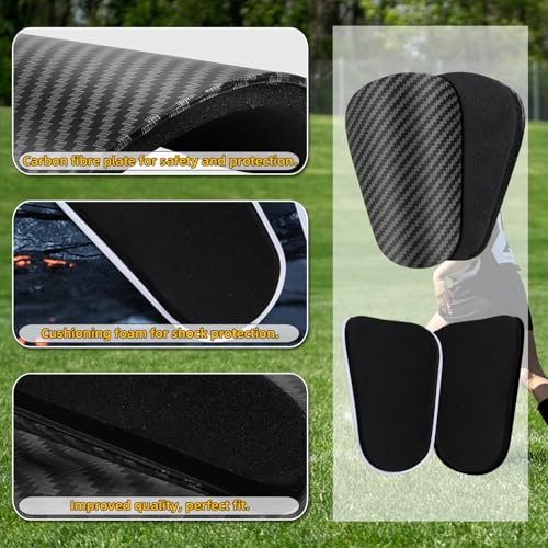 3 Pair Soccer Shin Guards, BOSOIRSOU Lightweight Breathable Mini Shin Guard EVA Cushion Protection Calf Protective Gear Shin Guards for Youth and Adults for Football Equipment
