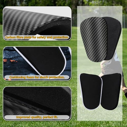 3 Pair Soccer Shin Guards, BOSOIRSOU Lightweight Breathable Mini Shin Guard EVA Cushion Protection Calf Protective Gear Shin Guards for Youth and Adults for Football Equipment