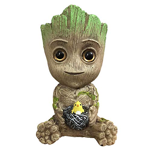 SLOCME Aquarium Groot Air Bubbler Decorations - Oxygen Pump Resin Crafts for Aquarium Fish Tank Decor,with Air Bubbler Stone for Aquarium