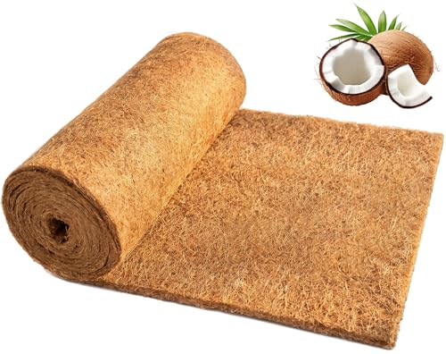 12x40 inch Natural Coco Liner Coconut Liners for Planters Coco Liner Roll Plant Liners for Outdoor Plants Coir Liners for Planters Garden Decoration Animal Pet Pad - size: 12x40 inch