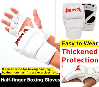 MMA Gloves Grappling Sparring, Mixed Martial Arts Mitts Men Women Boxing Gloves, Combat Sports Training, Muay Thai, Kickboxing, Open Palm Training Gloves for Grappling, Punching Bag, Self-Defense
