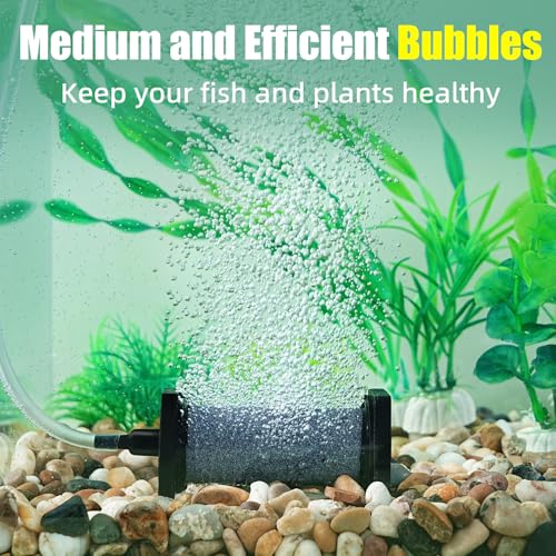 AQUANEAT Aquarium 3 inch Air Stone Cylindrical 2 Pack, Large Airstone, Aerator Bubble Diffuser, Air Pump Accessories for Aquariums, Hydroponic, Ponds and Fish Tanks - size: 3 inch