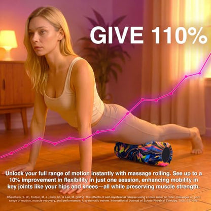 321 STRONG Patented 3-Zone Massage Roller, Medium Density for Exercise - color: Aurora