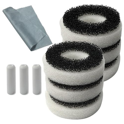 Compatible Replacement Set for Biorb Filter - Carbon Rings, Foam, Air Stone & Cleaner Pad (6 Foam Pieces, 3 air Stones, 1 pad)