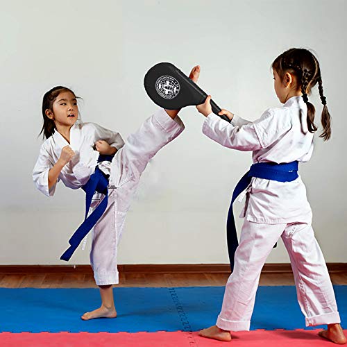 2 Pack Taekwondo Kick Pads, Durable Kicking Target Pads for TKD Karate Martial Arts Strike Kickboxing Training Muay Thai MMA Fight Gear - color: BLACK [1 Pair]