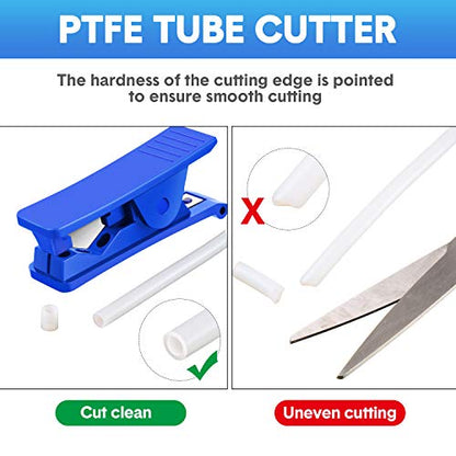 3 Pieces PTFE Plastic Tubing Cutter Hose Tube Cutter Pipe Accurate Tube Cutting Tool for Nylon PVC PU Tubing and Hose Cut up to 3/4 Inch OD (Blue) - color: Blue