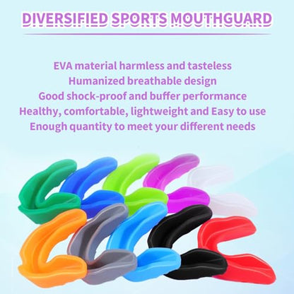 10 Pieces Sport Mouth Guards, Multi-Color - color: Multi-color