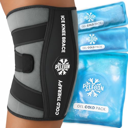 Knee Ice Pack Wrap (1 Pack) - Adjustable Ice Pack for Knees Surgery, Replacement, Arthritis Pain, ACL, Sports Injuries, Post Surgery, for Long Duration - 1 Pack (Black) - color: Black, size: 1 Count (Pack of 1)