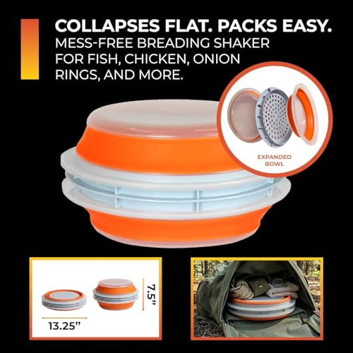 CanCooker Batter Bowl XL: Collapsible, Mess-Free, Dishwasher and Microwave Safe, Chemical-Free in Vibrant Orange