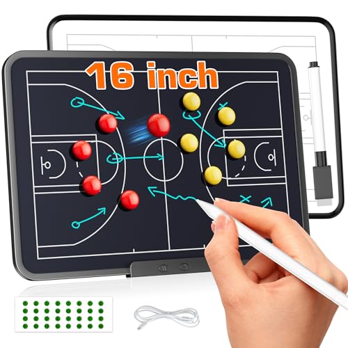 16 Inch Electronic Basketball Coaching Board with Double Sided