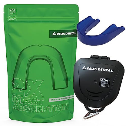 Mouth Guard, ADA Accepted, 1-Pack Plus Case, Youth Navy - color: Navy, size: Youth