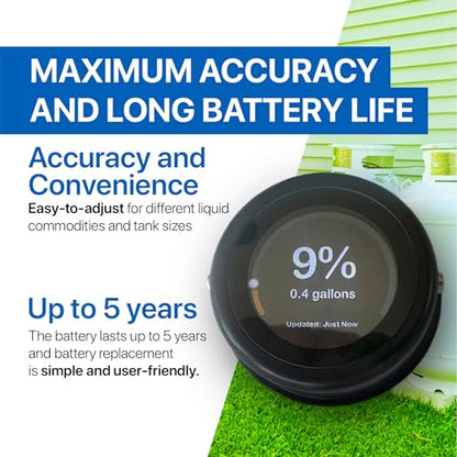 Mopeka LCD Display Gauge - Magnetically mounts to Your RV Control Panel, Dash, Propane Tank, or BBQ Grill - Wireless Remote Indicator for All Mopeka Pro and Universal Sensors - style: LCD Display