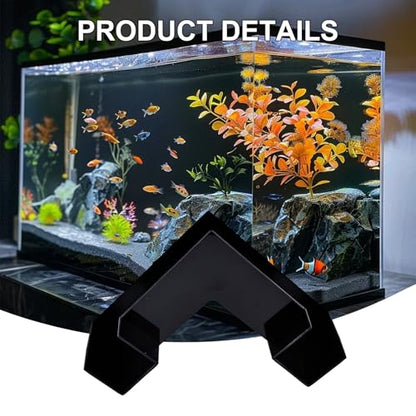 Fish Tank Tunnel with Dual Entrances, Aquarium Underground Cave Hideout for Shrimp and Small Fish, 360° Viewing Buried Cave Décor