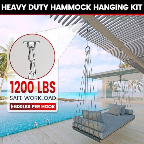 sprookber 304 Stainless Steel Pad Eye Snap Hook,M8 Ceiling Hook 1200Lb,8Pcs - size: 3.15 inch, style: Oval