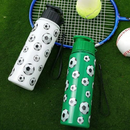 Mifoci 20 Pcs Sports Water Bottle Bulk, Soccer, Black, White and Green - color: Black, White and Green, size: Soccer