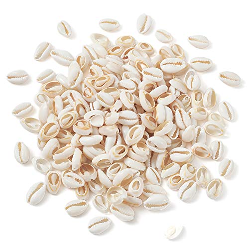 Craftdady About 470pcs/500g Natural Beach Cowrie SeasShells 16-18x12-13mm Ocean Summer Theme Jewelry Craft Making Natural Spiral Shell Beads for Vase Filler Fish Tank Home Party Wedding Decoration - color: PapayaWhip, 16-18mm