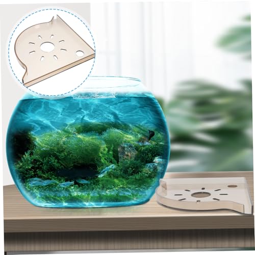 LABRIMP Fish Tank Corner Shelf Triangle Aquarium Organizer for Fish Food Supplies Transparent Desktop Divider for Easy Access Decor
