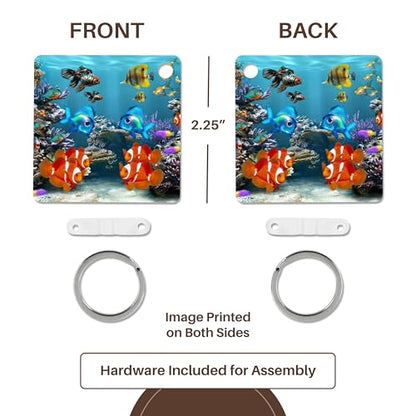 3dRose, Graphic Design of Aquarium Style, Key Chain