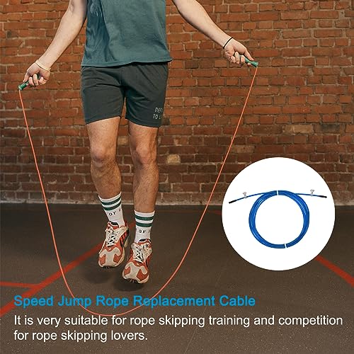 PATIKIL Speed Jump Rope Replacement Cable Professional Skipping Rope Steel Wire Replace for High Speed Jump Ropes - color: Blue