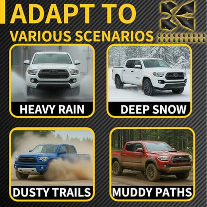 Splash Guard Fender Liner Shields, Matte Black | Compatible with Toyota Tacoma 2005-2020, Front & Rear Inner Fender Protection, Wheel Well Protection - color: for Toyota Tacoma 2005-2020