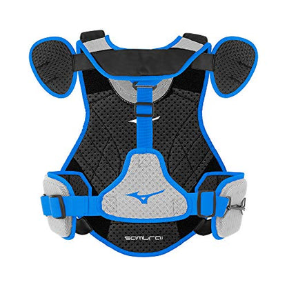 Mizuno Mizuno Samurai Baseball Chest Protector - color: Black/Royal, size: 16"