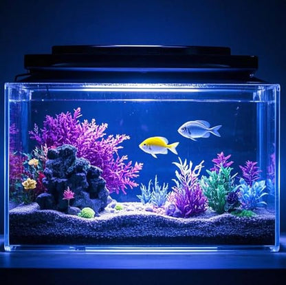 11inch RGB Aquarium Lights, Underwater Fish Tank Lights IP68 Waterproof Color Changing Adjustable Memory Submersible Remote Control Aquarium Tank Sucker Hood Strip Lamp Waterfall Lights - size: 11 Inch