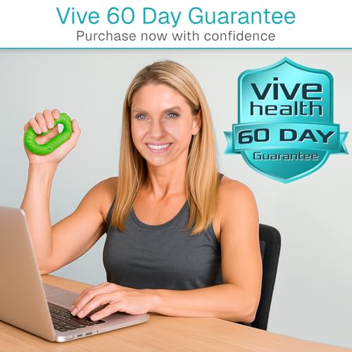 Vive Hand Strengthener Grip Ring - Forearm Ring Hand Exercisers - Silicone