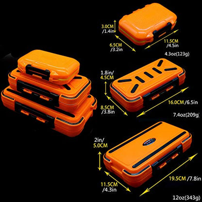 Waterproof Fishing Lure Box Spoon Hooks Baits Storage Tackle Box Containers for Casting Fishing Fly Fishing,Large/Medium/Small Lure Case